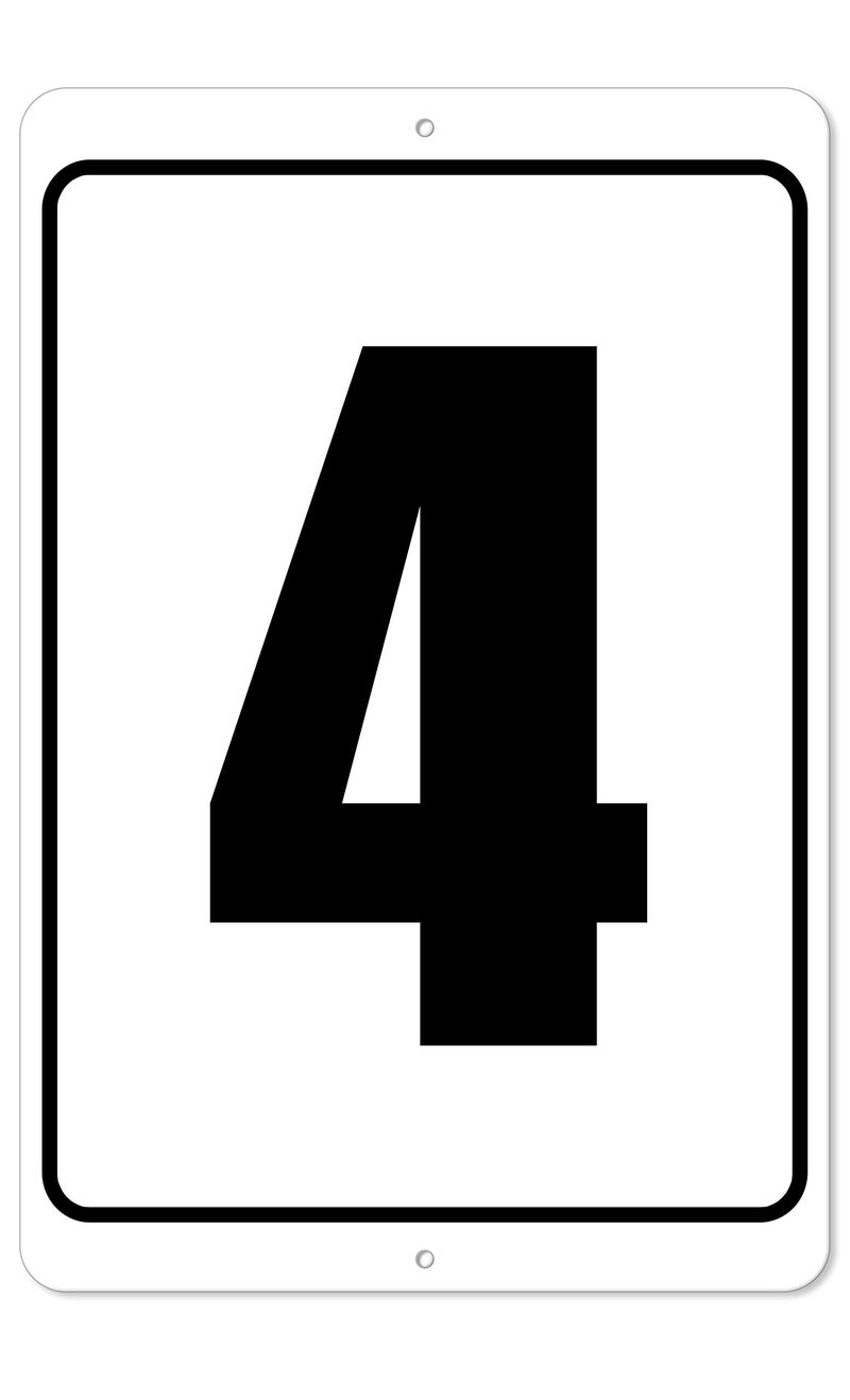 The King Kush Numbered Sign 4 | 8 x 12 Aluminum Outdoor/Indoor Sign/Area Marker, Curbside Number (4) - Image 1